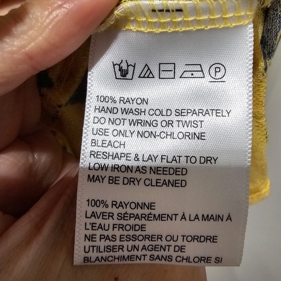 Urban Outfitters Yellow Floral Top M - Picture 4 of 6